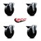 Service Caster 5'' Soft Rubber Wheel Swivel Bolt Hole Caster Set with Posi Lock Brakes, 4PK SCC-BH20S514-SRS-PLB-4 - alternate 4